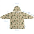 thumbnail image 7 of Beige Bigfoot and Forest Pattern Blanket Hoodies for Kids 6-13YR Oversize Wearable Blanket Hoodies for Boys Girls Teens, 7 of 7