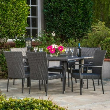 Delmont Outdoor 5 Piece Grey Dining Set Com Delmont Outdoor 5 Piece Grey Dining Set, Jaavan Outdoor Furniture