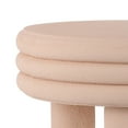 thumbnail image 5 of Rashida 13.5" Contemporary Minimalist Curvy Low Accent Table , Pink Frosted, 5 of 9