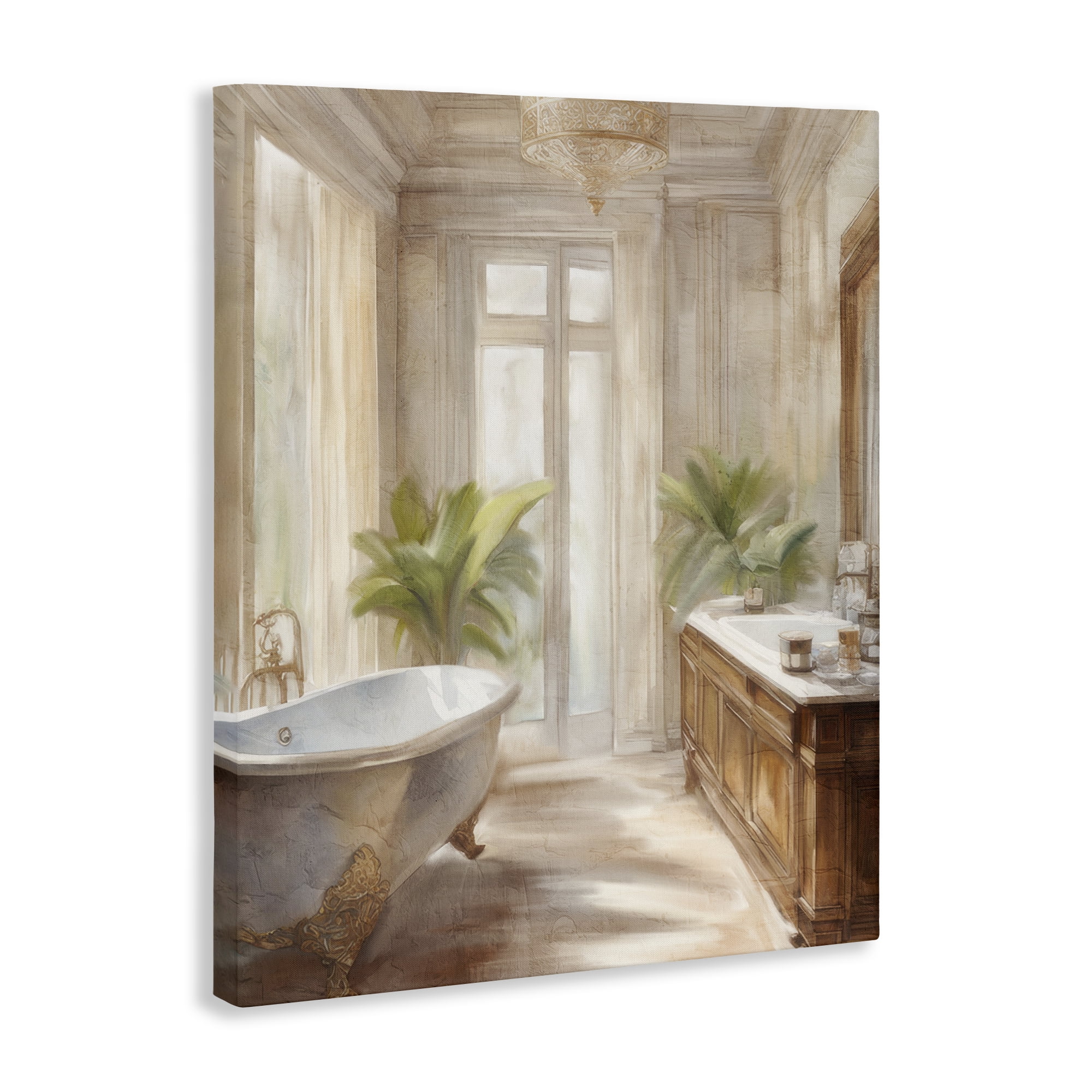 Stupell Industries Serenity Bath Bathroom Painting Canvas Wall Art design by Kim Allen, 48 x 36