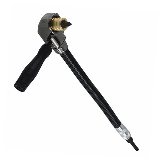 Extensión de broca en ángulo recto, universal, flexible, con soporte y extensión de destornillador de eje flexible para taladro de impacto eléctrico.