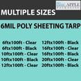 thumbnail image 7 of 6Mil Clear LDPE Plastic Sheeting Tarp - (16ft x 100ft) - Recyclable and Waterproof Cover, 7 of 7
