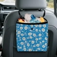 thumbnail image 5 of Xixirimido Car Trash Can for Back Seat Daisy Flower Car Accessories for Women Men Leakproof Auto Garbage Cans Hanging Trash Bin for Car Water-Resistant, Blue, 5 of 8