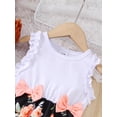 thumbnail image 4 of Kucnuzki Infant Baby Girl Clothes 2T Spring Summer Dress 3T Sleeveless Cute Rose Prints Bowknot Sundress White 2-3 Years, 4 of 6