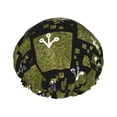 thumbnail image 1 of YFYANG Women's Double Waterproof Shower Cap, Vintage Chevron Flowers Reusable Hair Cap for All Hair Styles and Head Sizes, 1 of 9