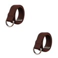 thumbnail image 1 of QualitChoice Canvas Metal Waist Belt Unisex Replacement Easy Matching Trimmable Adjustable Breathable Jeans Belts Waistband Coffee 2PCS, 1 of 6