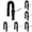 Black 6PCS, variant on Deer Call Tube Call For Deer With Lanyard Portable With Realistic Vocalizations For Doe Fawn For Grounds Outdoor Detachable Into 3 Components (black)