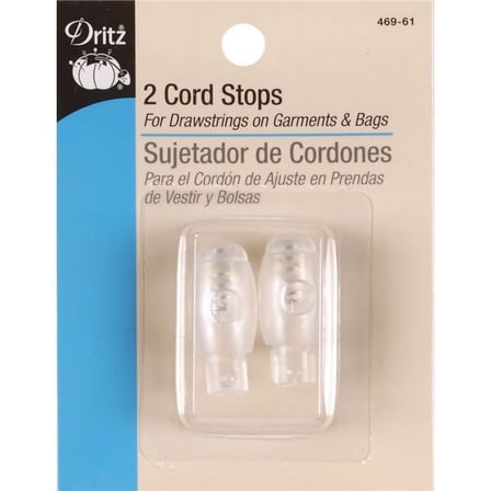 2pk Cord Stops, Clear, Dritz