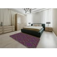 thumbnail image 4 of Ahgly Company Indoor Square Patterned Mauve Taupe Purple Abstract Area Rugs, 3' Square, 4 of 6