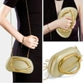 thumbnail image 3 of EcoSummer Vintage Leather Purse with Arc Handle & Detachable Chain, Elegant Evening Clutch Bag for Wedding, Cocktail Party & Formal Events, 3 of 8