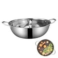 thumbnail image 4 of Shoreew Double Flavor Hot Pot Stainless Steel Split Hot Pot with Anti-Scald Handles Chinese Induction Shabu Hot Pot for Kitchen Stove, 4 of 6