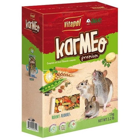 A&E Cage ZVP-1502 2.2 lbs Karmeo Premium Food for Rodents Zipper Bag