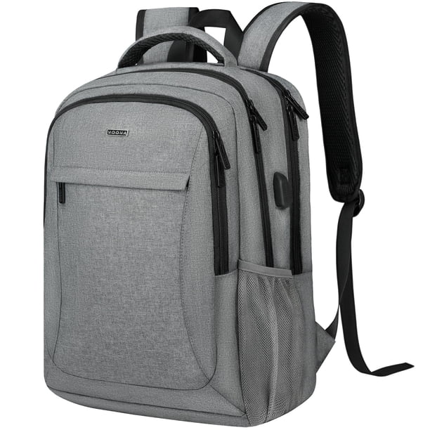 Mochila de viaje para portátil Voova, impermeable, 15.6 pulgadas, gris