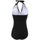 thumbnail image 4 of Traje de baño de maternidad Traje de baño de una pieza Halter Embarazo Traje de baño sólido con cordón ajustable Azul marino (S-Navy-S Sincero Electrónica, 4 of 5