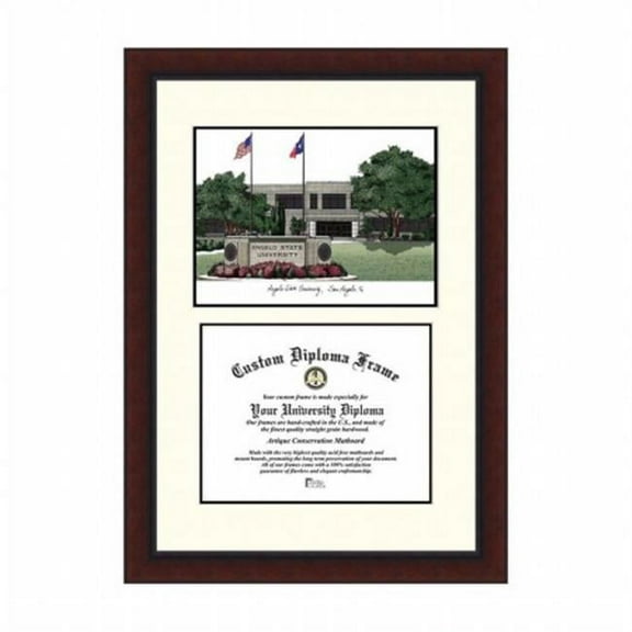 Campusimages TX999LV Angelo State University Legacy Scholar Diploma Frame
