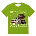 thumbnail image 4 of IDOCLOTHES 4th of July T Shirts for Man 250th Anniversary USA Shirt Men's Fourth of July T-Shirts Casual Patriotic Tshirts Shirts for Men Big and Tall Graphic Tees Green, 3XL, 4 of 4