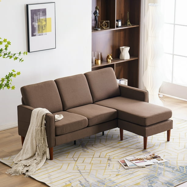 uhomepro LShape Mid Century Sofa, 71"W Modern Reversible Sectional