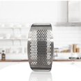 thumbnail image 6 of Stainless Steel Garlic Press Manual Garlic Mincer Chopping Garlic Tools Curve Fruit Vegetable Cooking Kitchen Gadgets Tools (Black2), 6 of 7