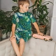 thumbnail image 4 of Balery Peacock And Flowers Conjunto de Pijama Infantil de Manga Corta con Estampado – Ropa de Dormir de Algodón Suave-3X-Large, 4 of 5