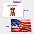 thumbnail image 2 of Firefighter Boston Terrier Hero Rescue Fire Dept Fireman USA Flag 7x5in Folded Greeting Card Gentleman Dog Lover Gifts Single Note Card with Envelope - 02026, 2 of 5