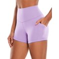 thumbnail image 1 of Shorts CRZ YOGA Butterluxe tiro alto 7,5 cm con bolsillos morado, 1 of 4