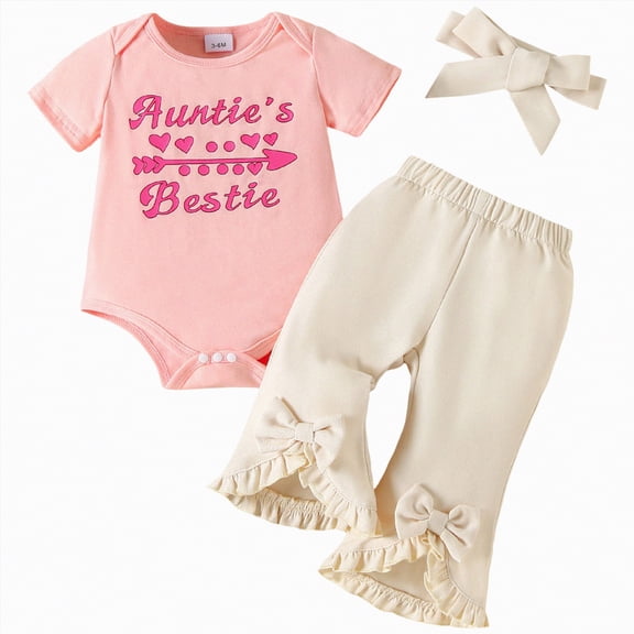 mgoYE Baby Girls Clothes 12 Months Newborn Infant Baby Girls Outfit Long Sleeve Ruffle Romper Floral Pants Headband Sets 0-18 Months(Pink,3-6 Months)