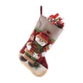 thumbnail image 1 of Medias navideñas prácticas para decorar fiestas, calcetín navideño para chimenea, hogar y cama. Muñeco de nieve, 1 of 9