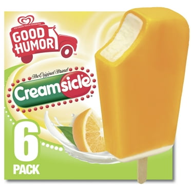 Good Humor Creamy Creamsicle Orange Ice Cream Bars Frozen Desserts, 6 Count