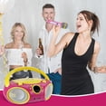 thumbnail image 4 of SingingWood NP030AB-YP Portable Karaoke System, Portable CD Player Boombox with Bluetooth for Home AM FM Stereo Radio, Headphone Jack, Portable Karaoke Supported AC or Battery Powered - Pink, 4 of 7