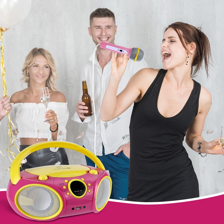 SingingWood NP030AB-YP Portable Karaoke, CD Player, Bluetooth, AM