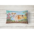 thumbnail image 2 of Carolines Treasures CK1240PW1216 Shiba Inu Spring Canvas Fabric Decorative Pillow  12H x16W multicolor, 2 of 3