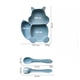 thumbnail image 4 of Plato con cubiertos de silicona Match & Enjoy diseño de ardilla azul, 4 of 9