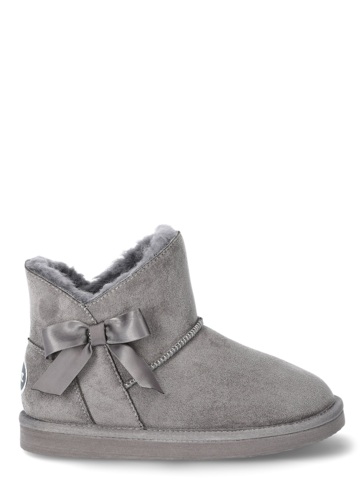 Pawz Little & Big Girls Faux Suede Shearling Bow Boots
