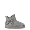 thumbnail image 2 of Pawz Little & Big Girls Faux Suede Shearling Bow Boots, 2 of 5