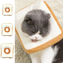 Usloyux Under $5 Pet Recovery Collar, Soft Adjustable Cat Dog Cone Alternative, Bread-Shaped Neck Pillow for Pets, Post-Surgery Protective Collar for Animal Care
