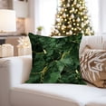 thumbnail image 4 of Ethan Taylor Abstract Throw Pillow Soft Cushion Cover 'Green Gold Geode Crystal Dream Crystals Modern Marble Agate' Fractal Pattern Decorative Square Accent Pillow Case, 18x18 Inches, Green, Gold, 4 of 5