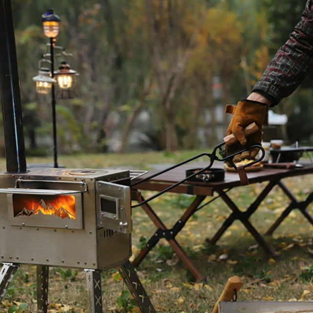 Xihbxyly Pinzas para Barbacoa, Abrazaderas de Aluminio Resistentes para Carbón, Diseño Ergonómico, Herramientas Ligeras Que No Queman, Ideales para Cocinar Al Aire Libre, Ideales para Asar y Hacer Pi