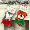 thumbnail image 1 of Pet Christmas Stocking, 18 Inch Large Christmas Stocking for Dog, Cat Xmas Stocking with Envelope Pocket Plush Family Stocking for Christmas Decorations, 2 Pack (Pet), 1 of 5