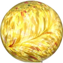 Gazing Ball 10 inch Colorful Glass Gazing Ball for Garden Decor, Yellow