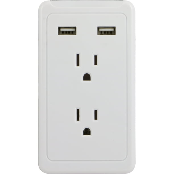 GE Charging Station, 2 USB Ports, 2 AC Outlets, Power Adapter, Phone