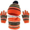 thumbnail image 5 of Eltusu Boys Hats Scarves Gloves Sets, Soft Thermal Striped Beanies Scarves Mittens Sets 1-6 T Size Polyester,Spandex, 5 of 5