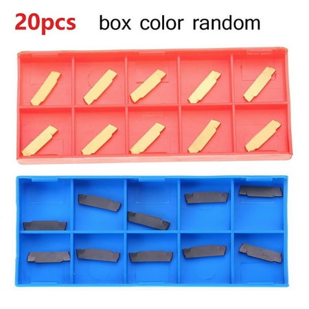 

Goodhd 20Pcs MGMN200-G / MGMN200-G LDA 2mm Grooving Parting Carbide Insert Cut-off Tool