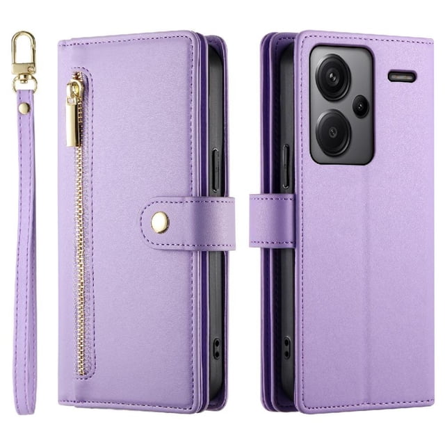 GANGXUN flip leather case for Xiaomi Redmi Note 13 Pro Plus- Long and short straps,wallet design