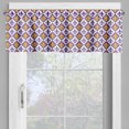 thumbnail image 4 of Ambesonne Fleur De Lis Valance & Curtain, Rhombus Vivid Royal, 55"x45", Purple Earth Yellow, 4 of 7
