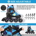 thumbnail image 3 of Inline Skates with Full Light Up Wheels, Adjustable Fun Illuminating Inline Skates for Girls Boys Womens Mens Adults and Beginners, 3 of 7