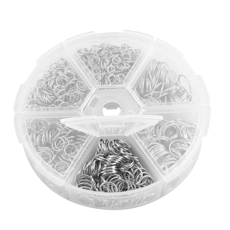 1390Pcs O Ring Connectors Metal Open Jump Rings Set Metal Jump Rings