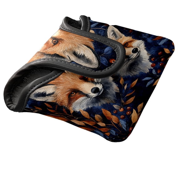 Golf Mallet Putter Cover Premium Leather Waterproof Golf Putter Head Cover with Magnetic Closure Fox