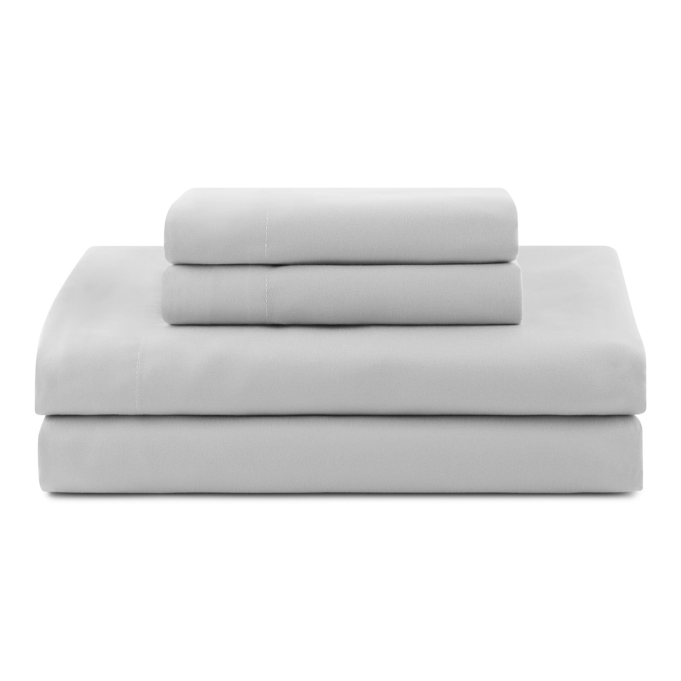 Mainstays All in One Reversible Comforter and Sheet set- 7 Piece, Queen, Pink and White Heart