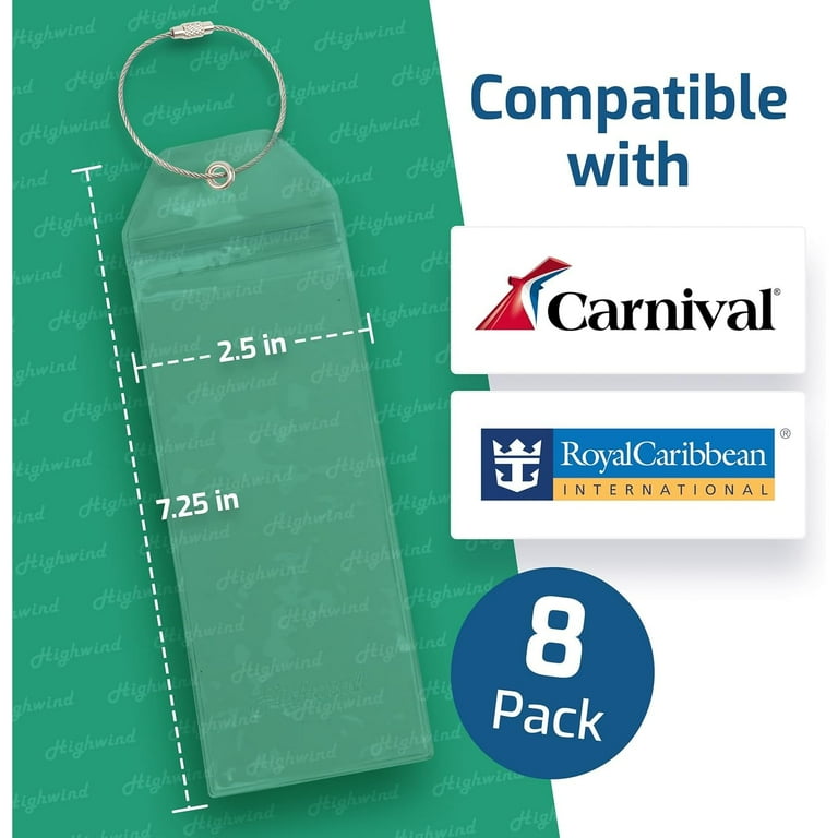 5 Pack Royal Caribbean Luggage Tag Holders,Clear Cruise Luggage Tags,Celebrity
