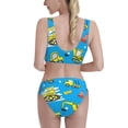 thumbnail image 3 of Picia Cute Car Cartoon Women's High Waisted Bikini Scoop Neck Swimsuit Two Pieces Bathing Suit-Small, 3 of 8
